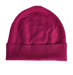 Givenchy Logo Embroidered Beanie Hat, Wool, Pink, Sz OS, 3*